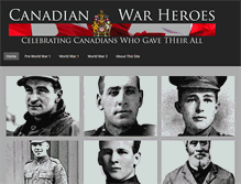 Tablet Screenshot of canadianwarheroes.com